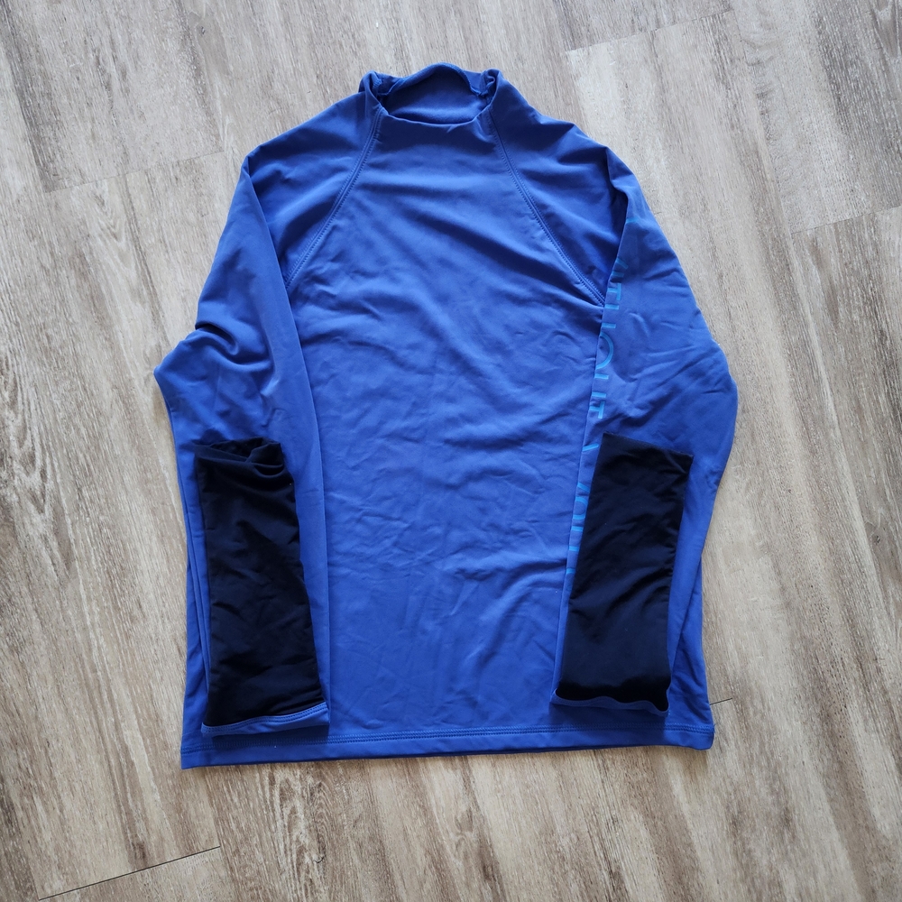 Blue Long Sleeve Athletic Top